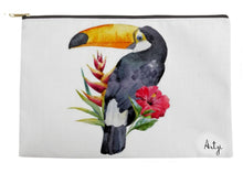 Toucan with Tropical Flowers Tote - Artzi Prints