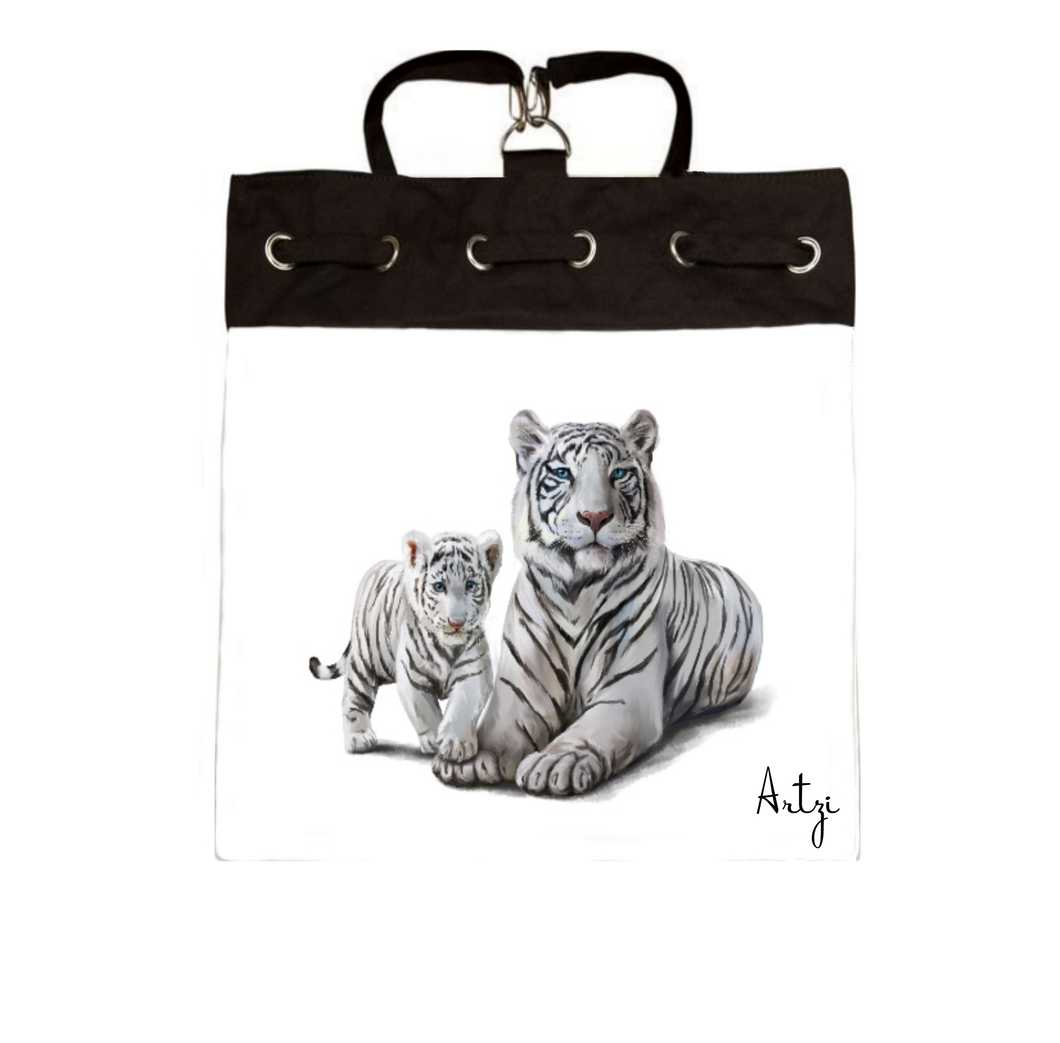 Whls White Tigers Backpak - Artzi Prints