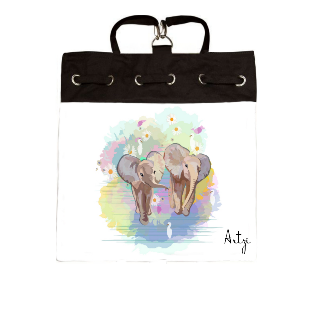 Cute Elephants Backpack - Artzi Prints