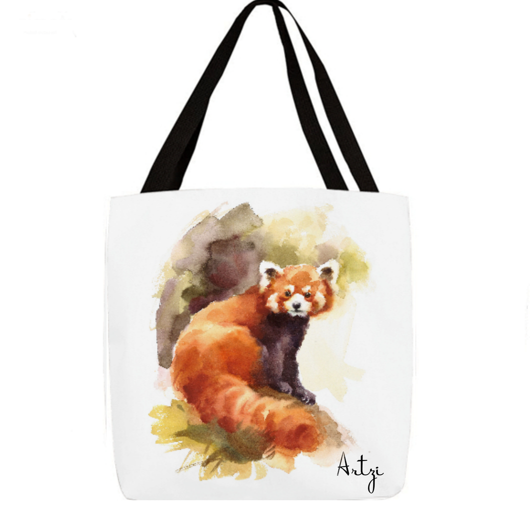 Red Panda Tote - Artzi Prints