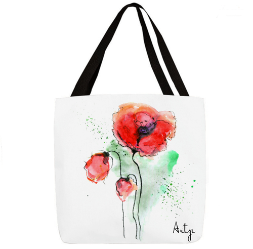 Poppy Tote - Artzi Prints