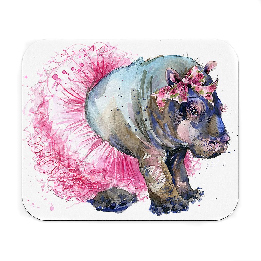 Fiona Hippo Mousepad (Rec) - Artzi Prints